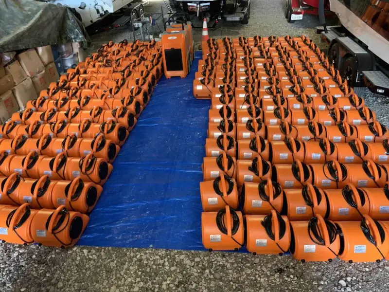 Emergency drying equipment used by OKC Restorations in Oklahoma City