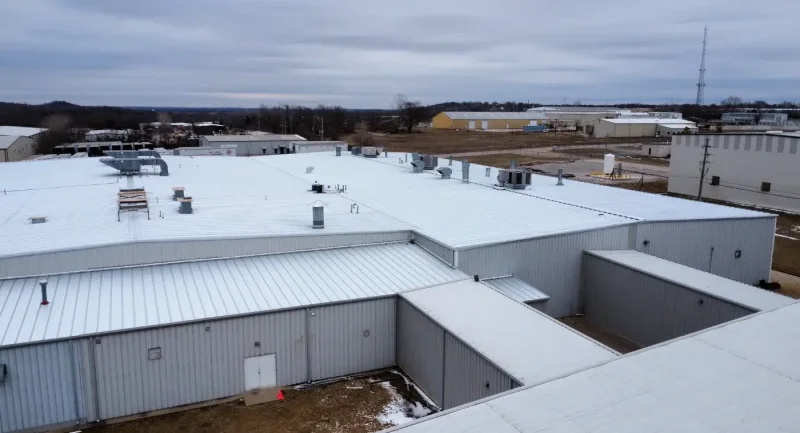 Commercial roofing service by Yates Roofing and Construction, LLC in Oklahoma City