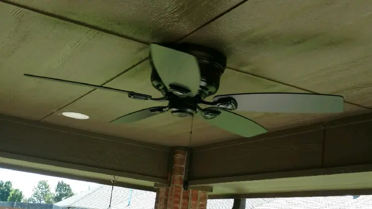 Patio ceiling fan installation by Edge Electric in Oklahoma City